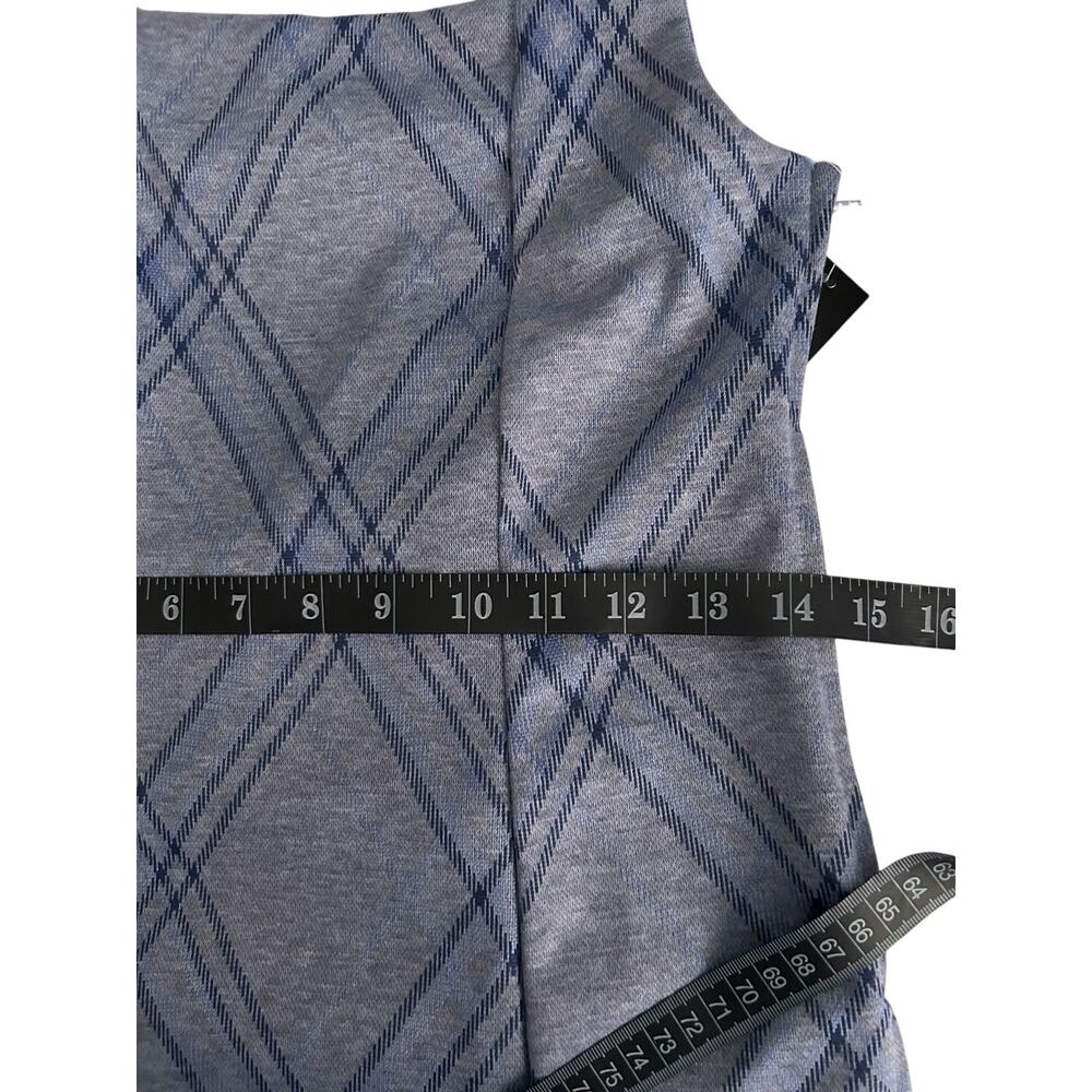 NWT Trixxi Girl 2pc Blue Plaid Pleated Skirt Jumper Rib White Shirt-Girls Large - Picture 7 of 13
